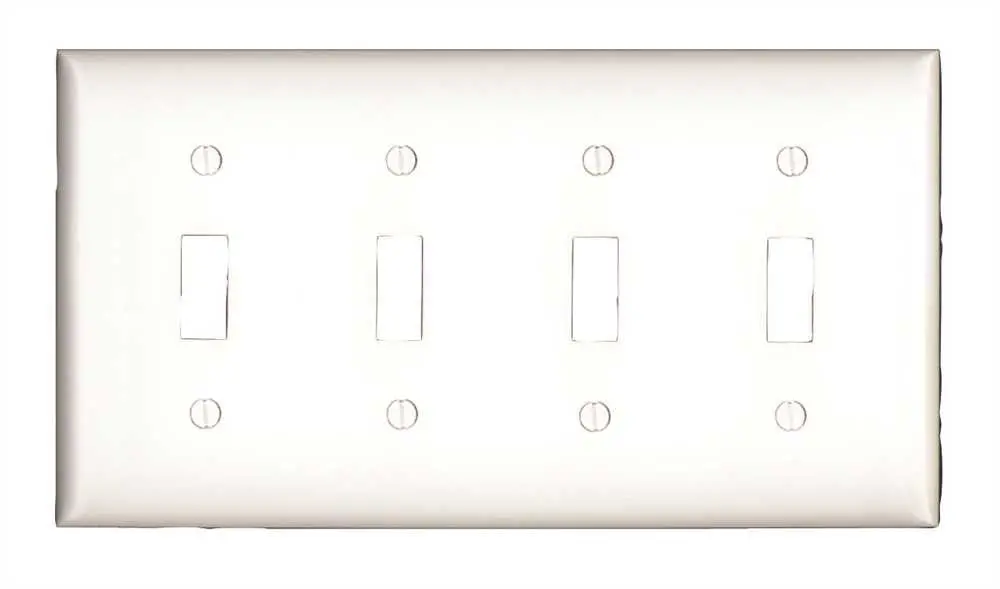 Switch 4 Gang Wallplate White 1
