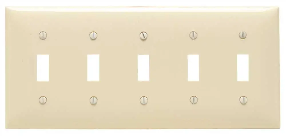 Switch 5 Gang Wallplate Almond 1