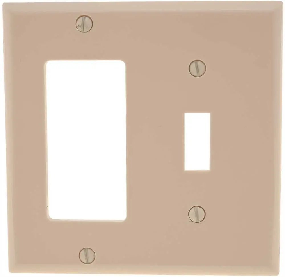 Wall Plate Combo Gfci & Toggle Almond 1