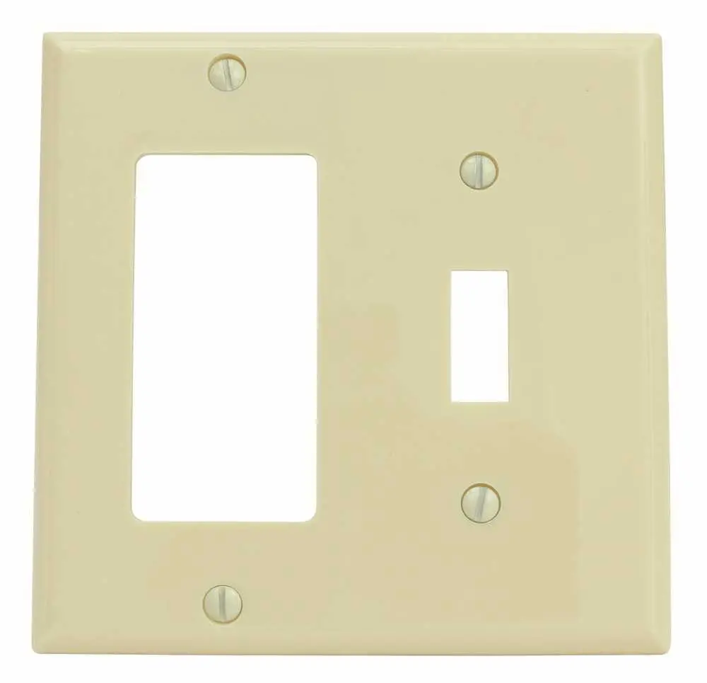 Wall Plate Combo Gfci & Toggle Ivory 1