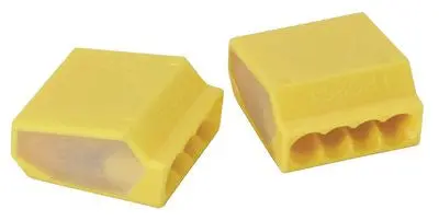 Push In Wire Connectors Yellow 100 Per Bag 1