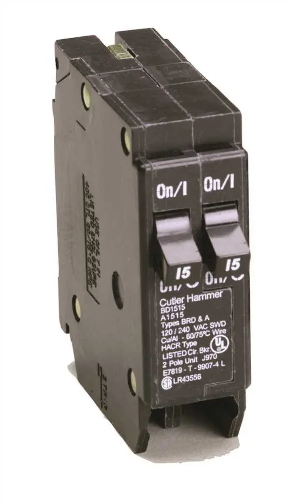Br Series 1 Pole Duplex Breaker Two 15 Amps 1