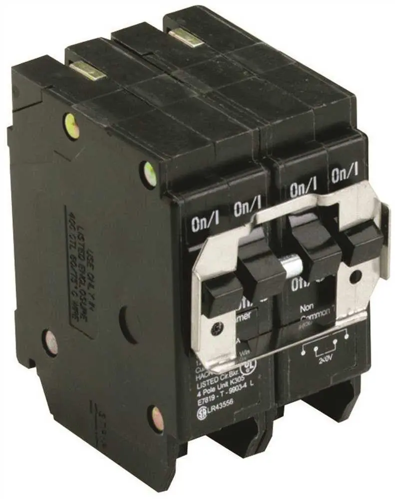 Quad Breaker One 2 Pole 30 Amp And One 2 Pole 50 Amp Common Trip 1