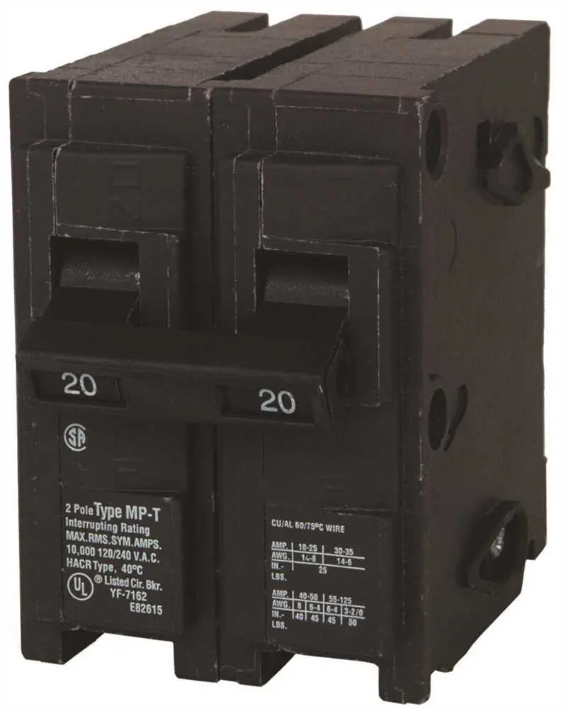 Qp Plug In 2 Pole Breaker 20 Amp 1