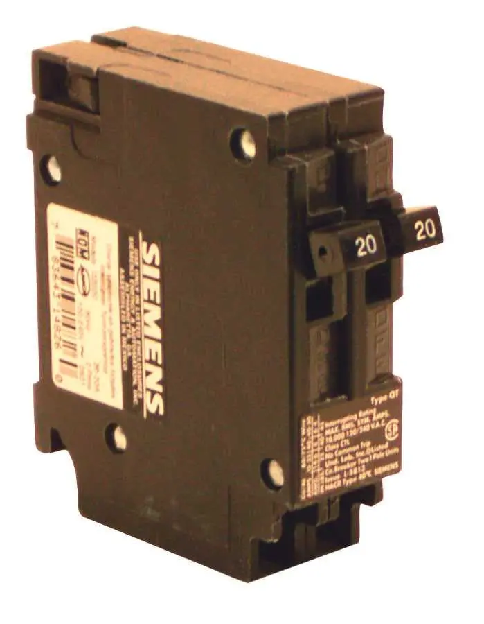 Qt Plug In Two Single Pole Twin Breaker 20 Amps 1