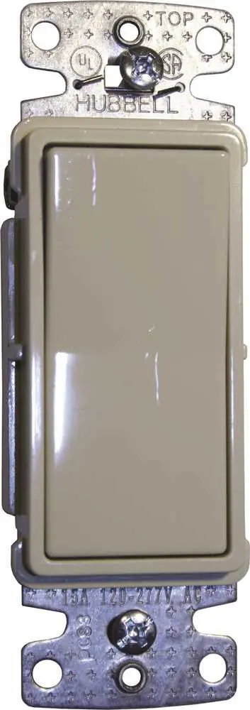 Rocker Switch Single Pole 15 Amps 120 To 277 Volts White 1