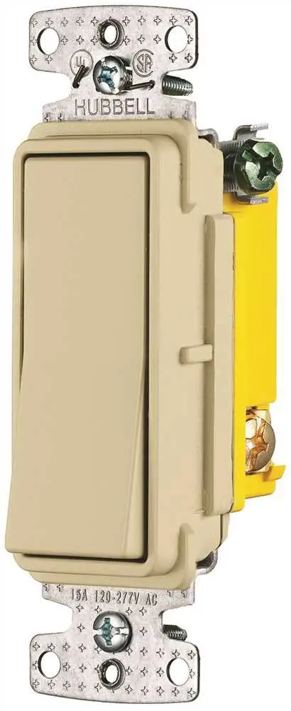 Rocker Switch 3 Way 15 Amps 120 To 277 Volts Ivory 1
