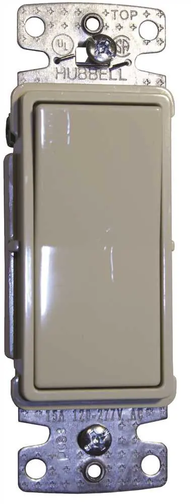Rocker Switch Double Pole 15A 120-277V White 1