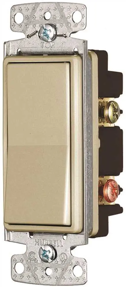 Rocker Switch Double Pole 15A 120-277V Ivory 1