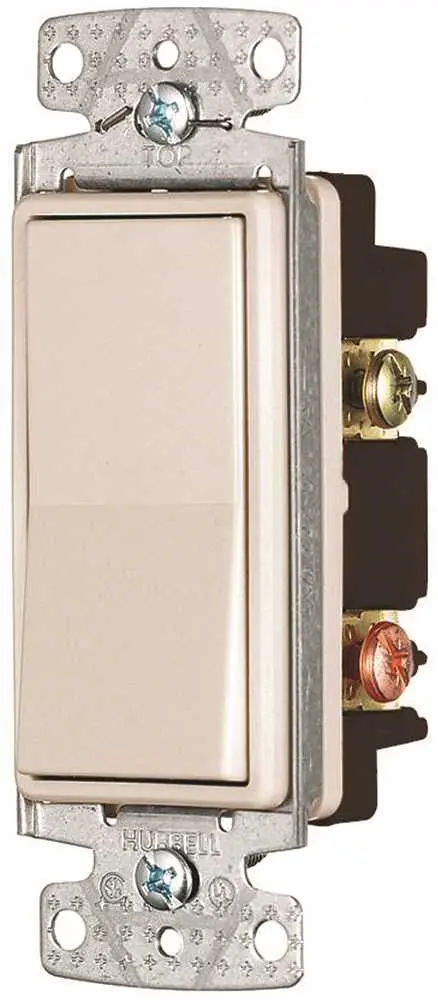 Rocker Switch Double Pole 15A 120-277V Almond 1