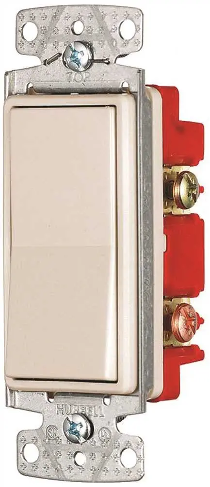 Rocker Switch 4 Way 15 Amps 120 To 277 Volts Almond 1