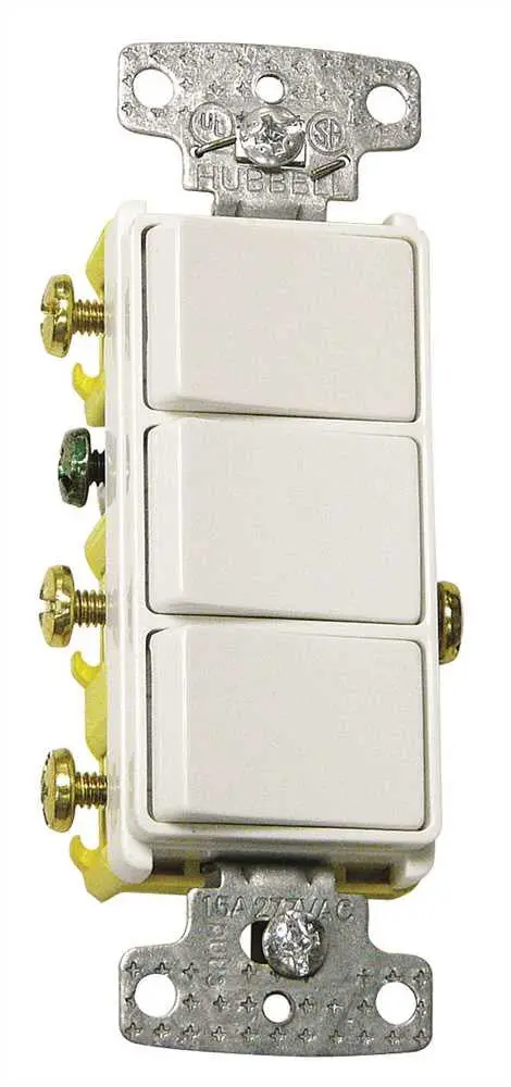 Rocker Single Pole Combo 3 X 15 Amp Switch White 1