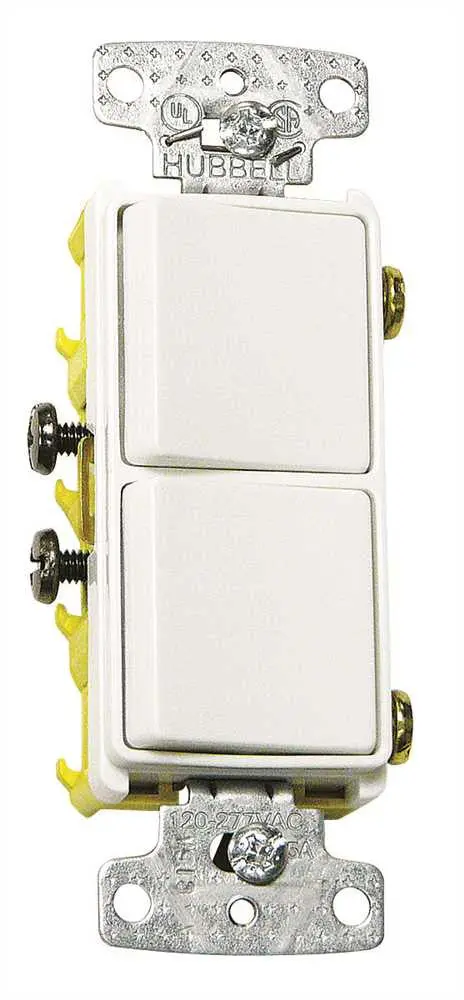 Rocker Single Pole Combo 2 X 15 Amp Switch White 1