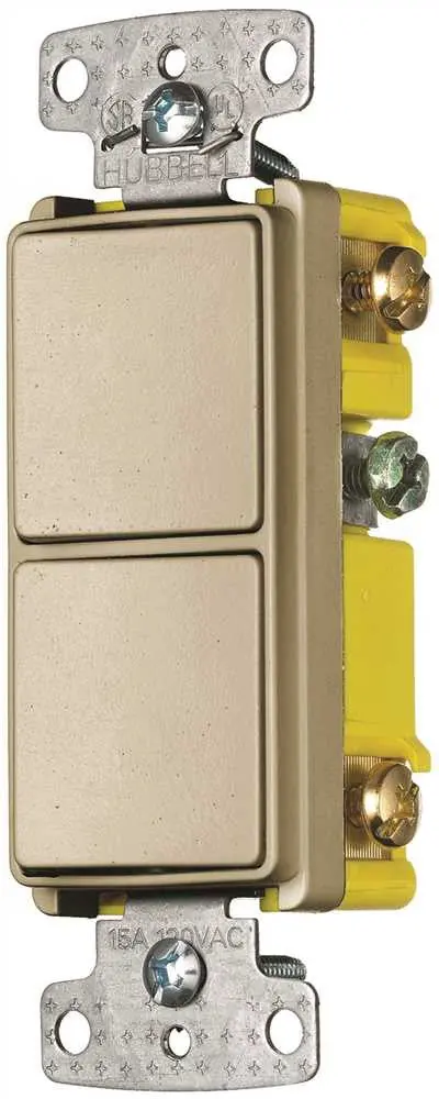Rocker 3 Way Switch 15 Amp Ivory 1