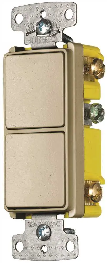 Rocker 3 Way Combo 2 X 15 Amp Switch Ivory 1