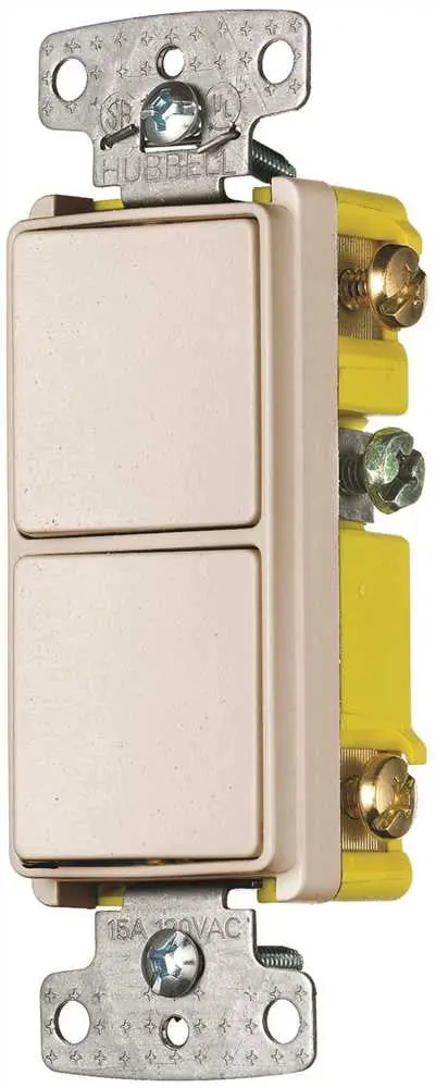 Rocker 3 Way Combo 2 X 15A Switch Almond 1