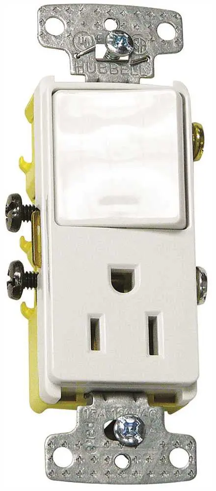 Rocker Combo 3 Way Switch And Receptacle White 1
