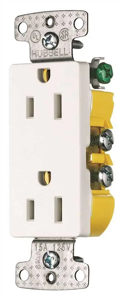 Decorator Receptacle 15 Amps White 1