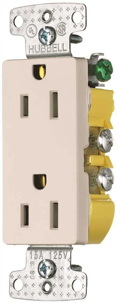 Decorator Receptacle 15 Amps Almond 1