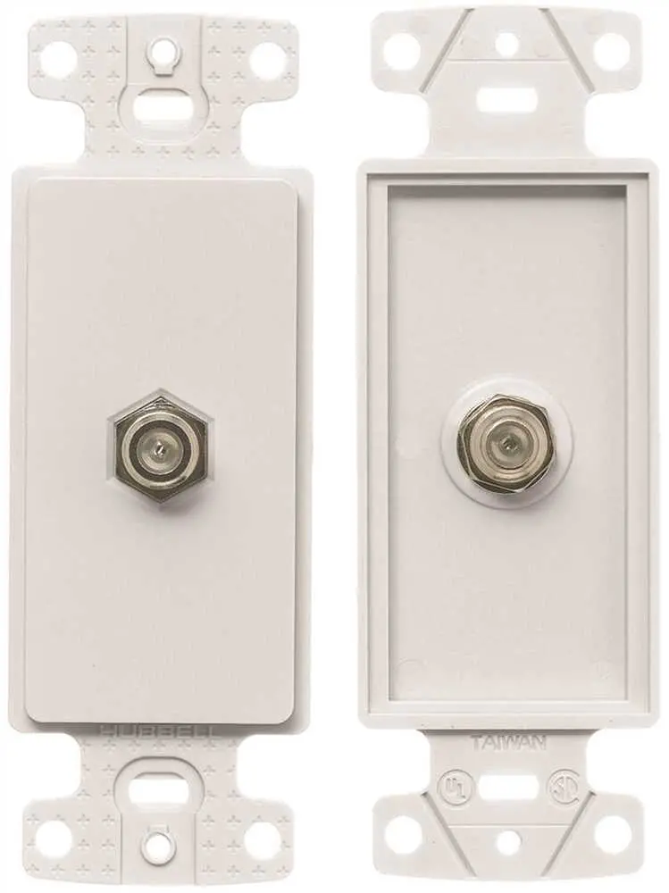 Plate Frame Decorator W F Type Coupler White 1
