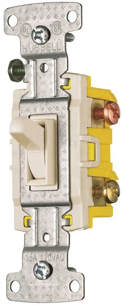 Toggle Switch 3 Way 15A 120V Almond 1