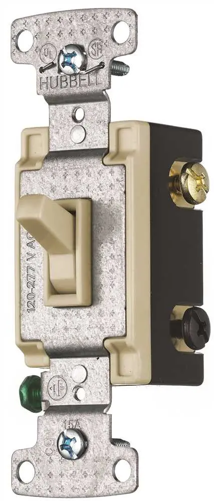 Toggle Switch 4 Way Self Grounding 15A 120V Ivory 1