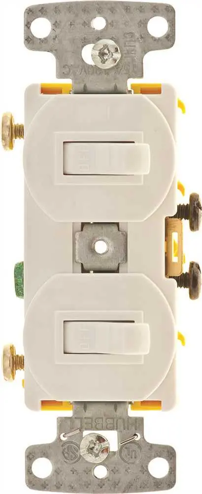2 Gang Switch Combo 15 Amp White 1