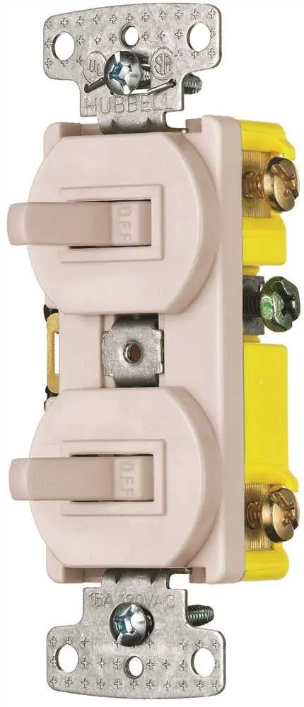 Switch Combo 2 Gang 15 Amps Almond 1