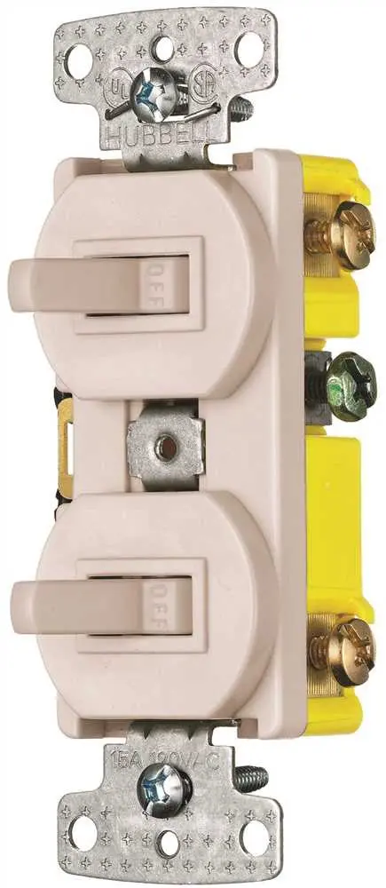 Switch Combo 2-3 Way Toggles 15A Almond 1