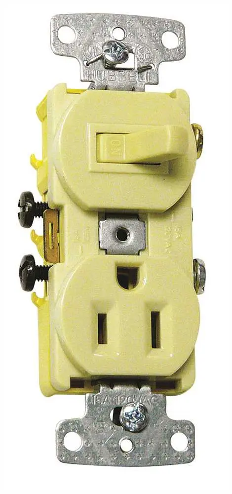 3 Way And 2 Pole Combo Switch Receptacle 15 Amp White 1