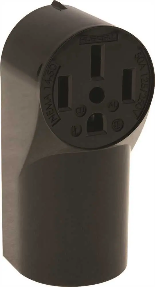 Range And Dryer Receptacle Surface Mount 50 Amps 3 Pole 4 Wire Black 1