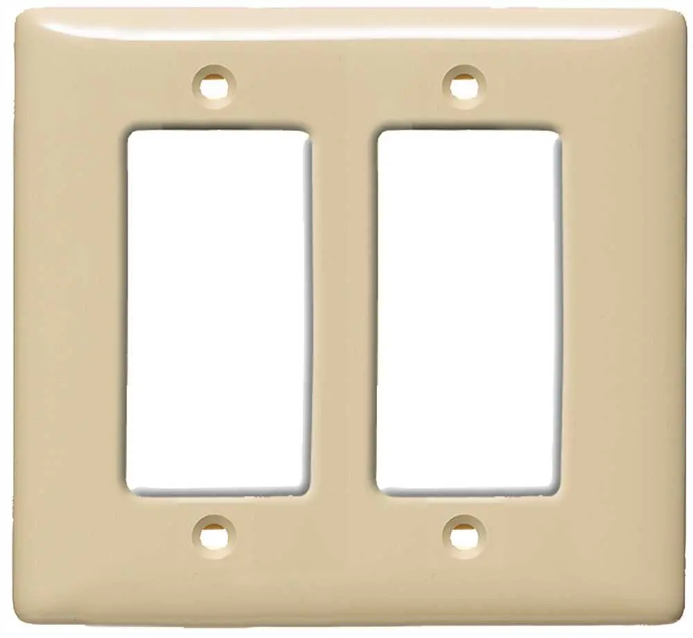 Decorator 2 Gang Wall Plate White 1