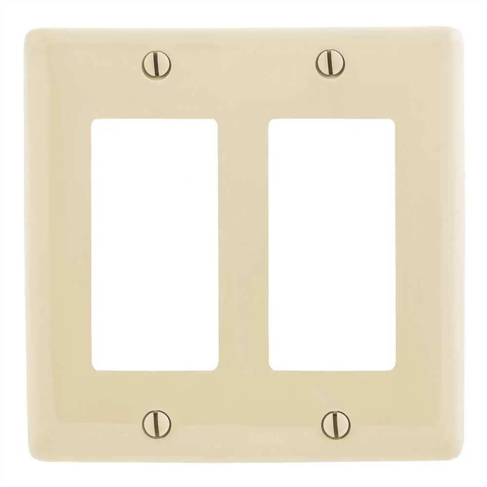 Decorator 2 Gang Wall Plate Almond 1