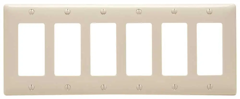 Decorator Wallplate 6-Gang White 1