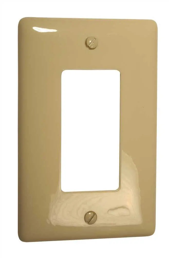 Decorator Wallplate Midi 1 Gang Ivory 1