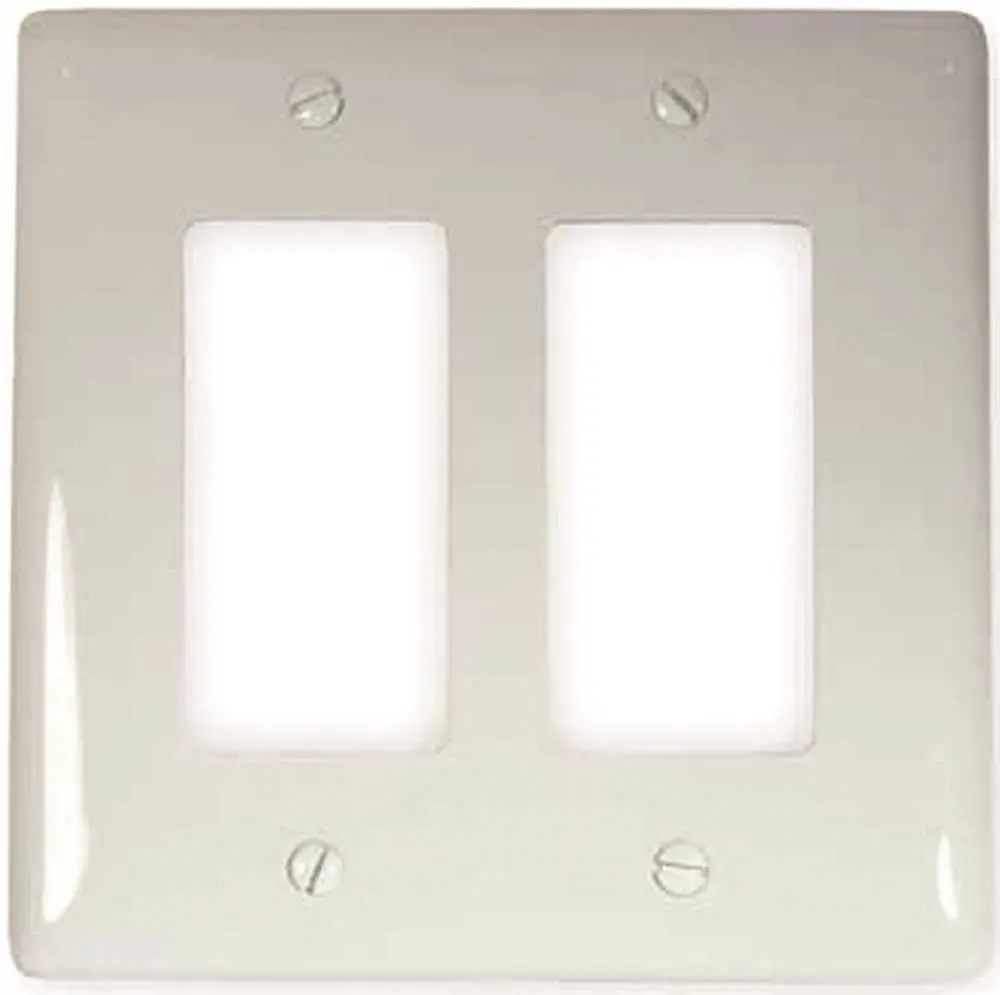 Decorator Wallplate Midi 2 Gang White 1