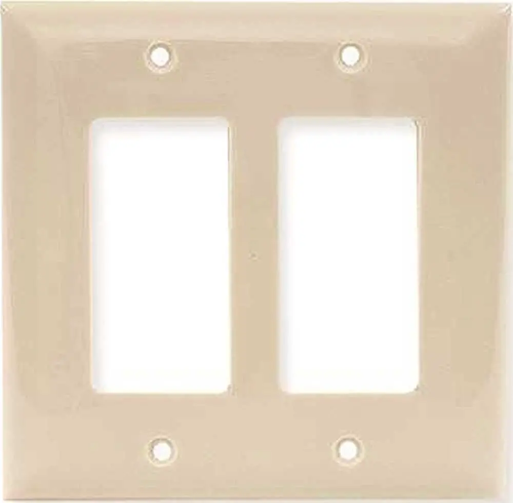 Decorator Wallplate Midi 2 Gang Ivory 1