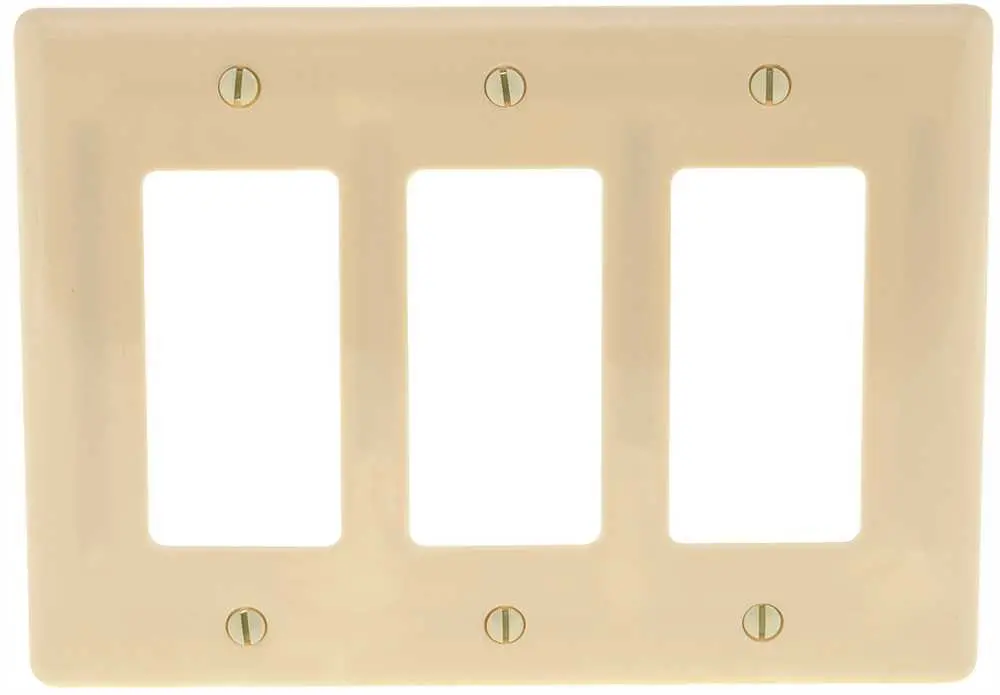 Decorator Wallplate Midi 3-Gang Ivory 1