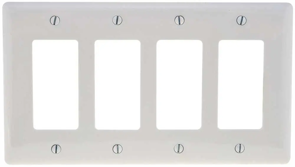 Decorator Wallplate Midi 4 Gang White 1