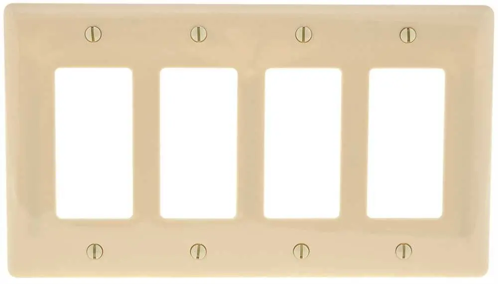 Decorator Wallplate Midi 4-Gang Ivory 1