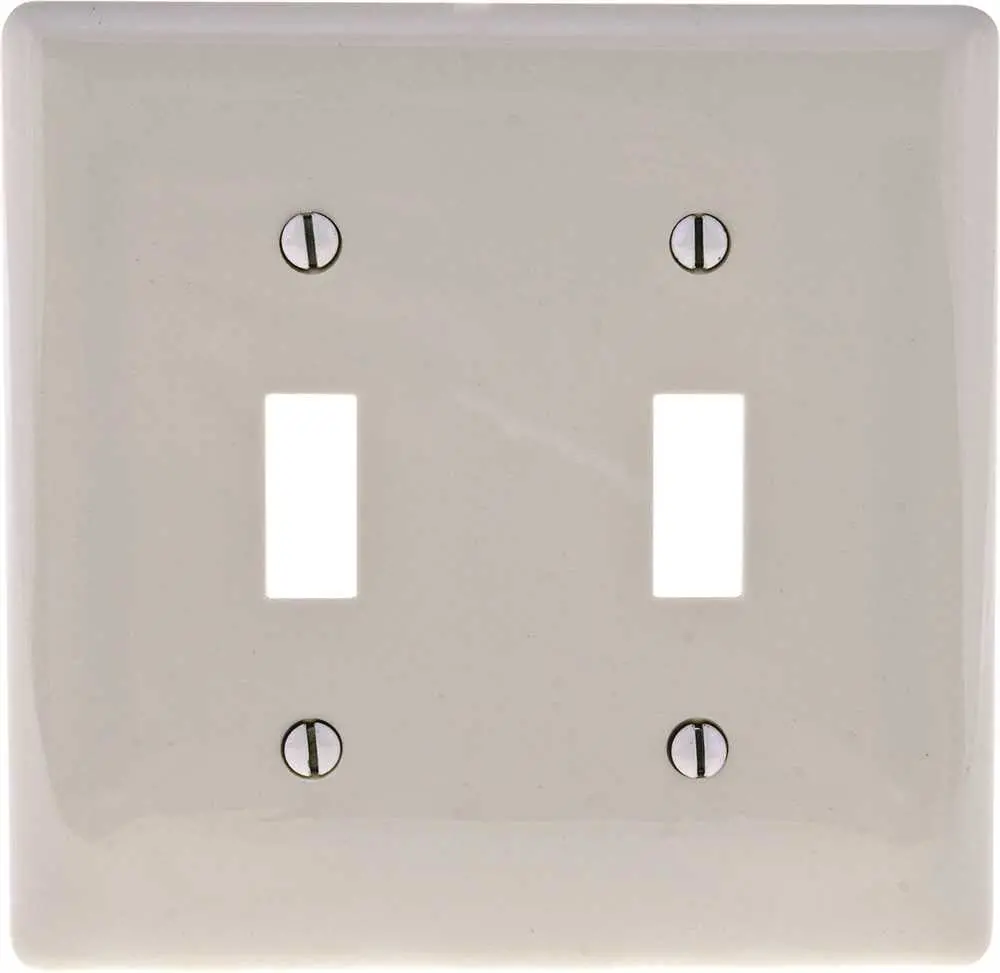 Wallplate Toggle 2 Gang White 1