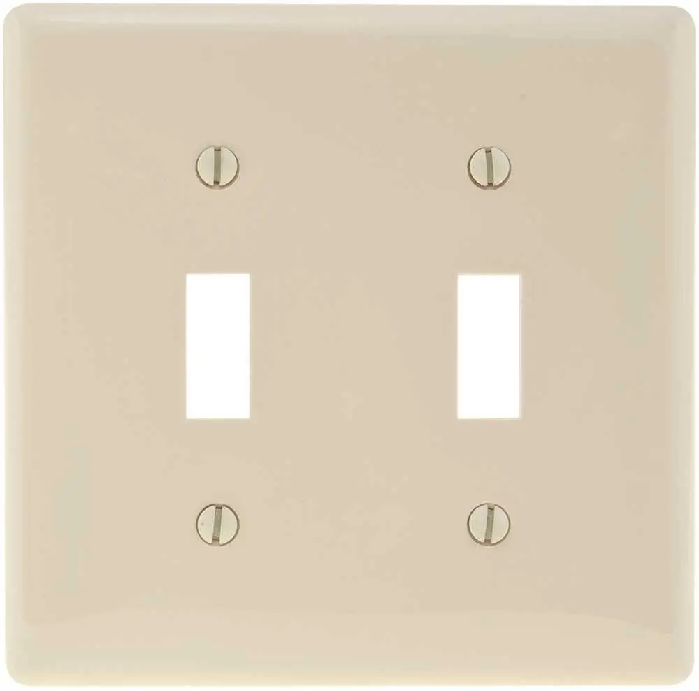 Wallplate Toggle 2-Gang Almond 1