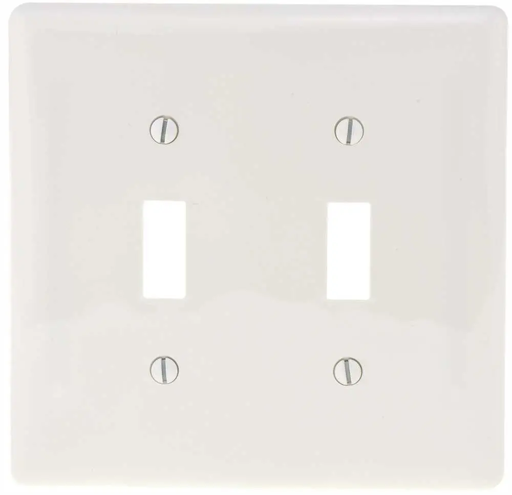 Wallplate Midi Toggle 2 Gang White 1