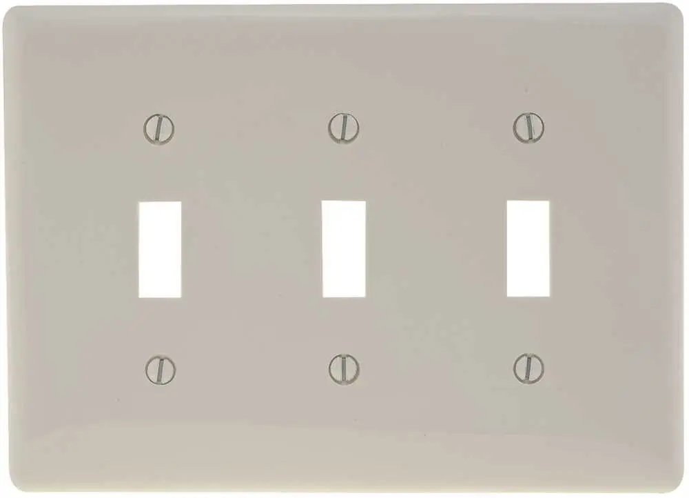 Wallplate Midi Toggle 3 Gang White 1