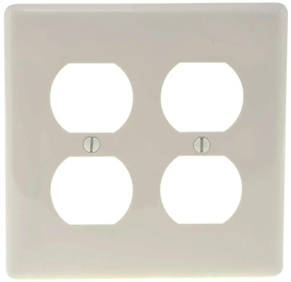 Wallplate 2 Gang Duplex White 1