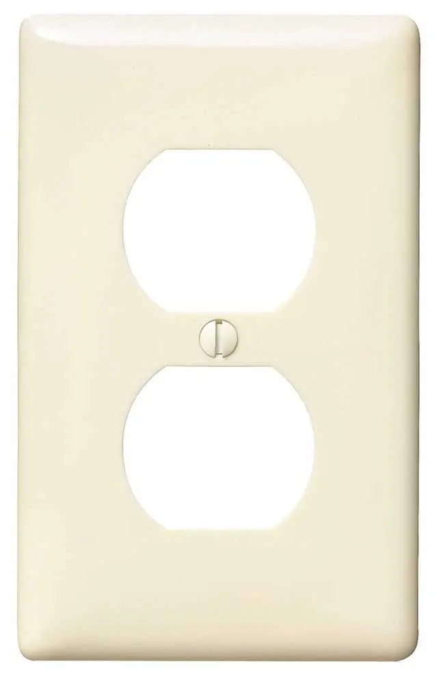 Wallplate Midi 1 Gang Duplex Almond 1