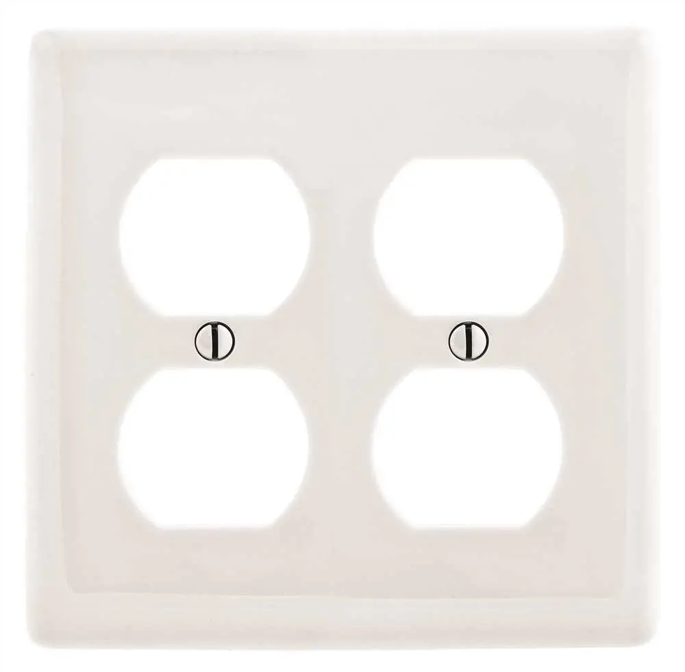 Wallplate Midi 2 Gang Duplex White 1