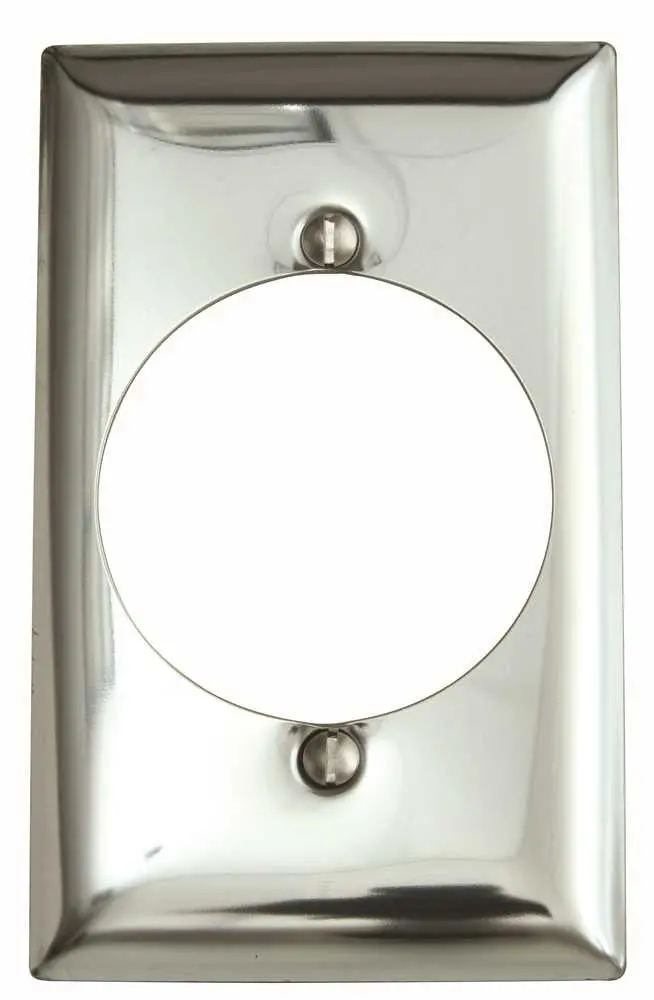 Wallplate Midi 1 Gang Receptacle Chrome 1