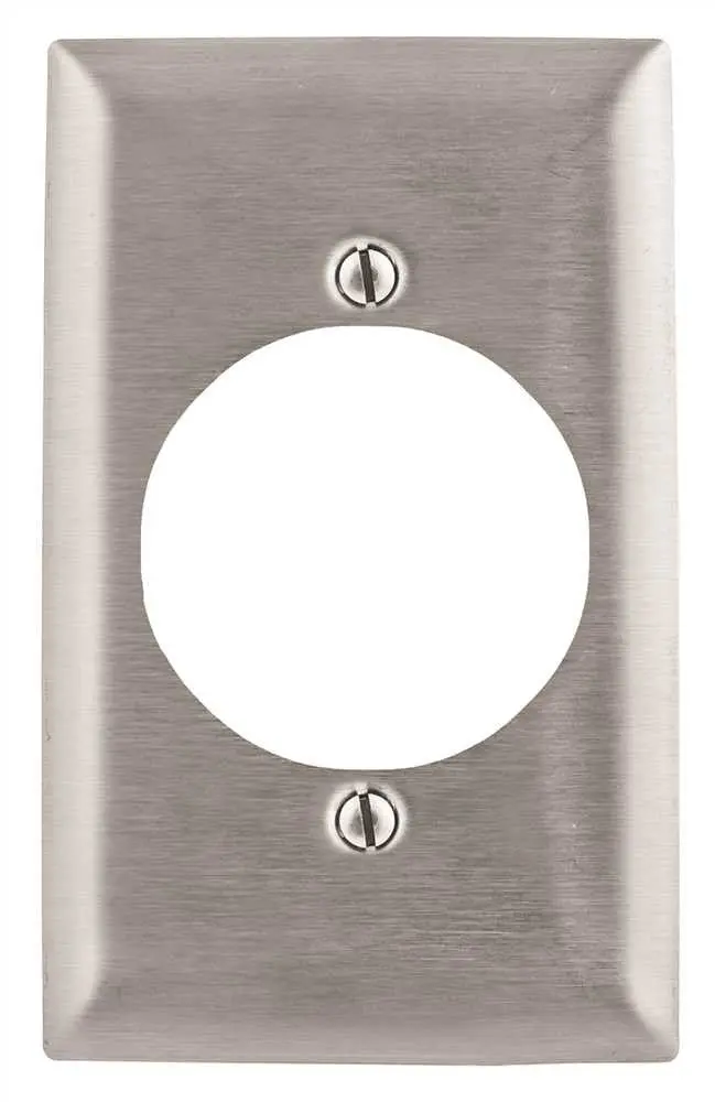 Wallplate Midi 1-Gang Receptacle Stainless Steel 1