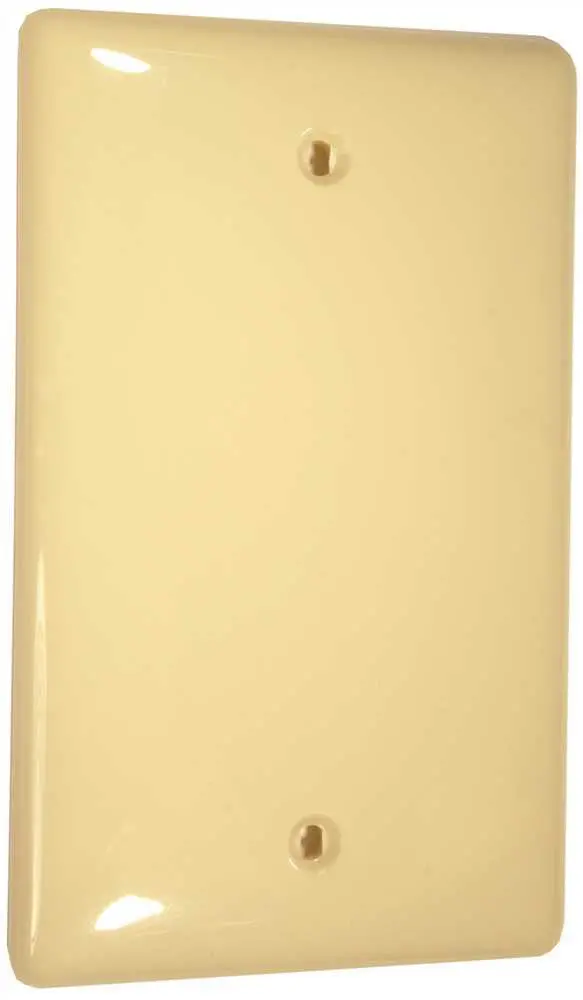 Wallplate 1 Gang Blank Ivory 1